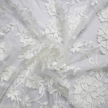 White Embroidery lace Africa Tulle Lace